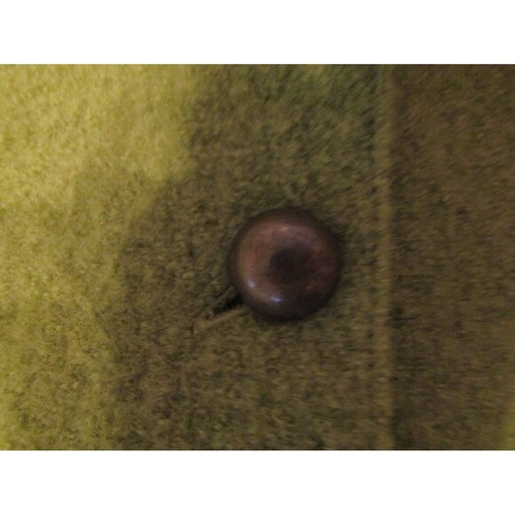 Carole Little Jacket Vintage Green 100% Wool Metal Button Front Pockets Size L - Picture 6 of 7